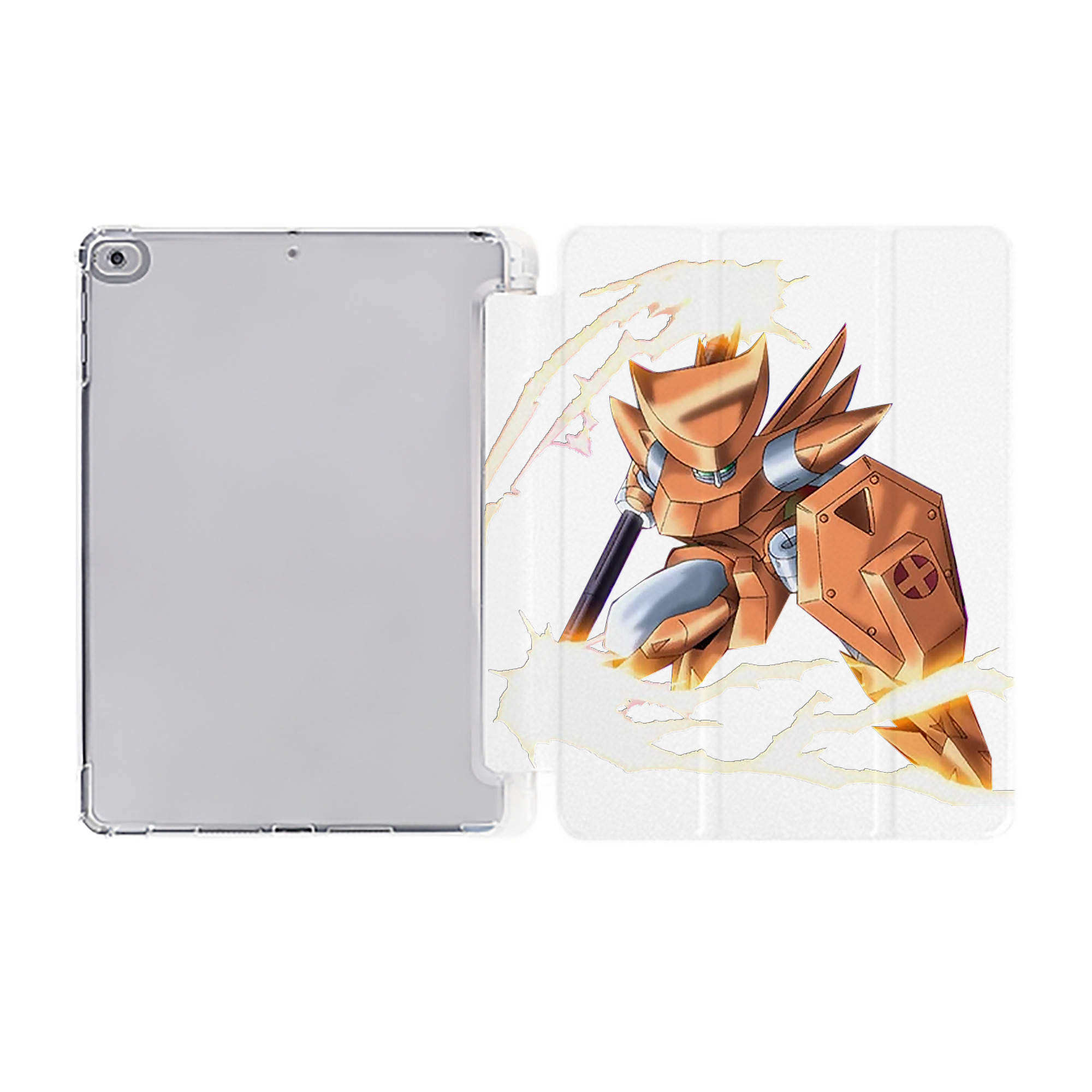 （画像用） 遊☆戯☆王 Yu-Gi-Oh! IPad ケース ペン収納付き 三つ折りスタンド PUレザー×シリコン 対応機種9.5/10.5/10.9インチ